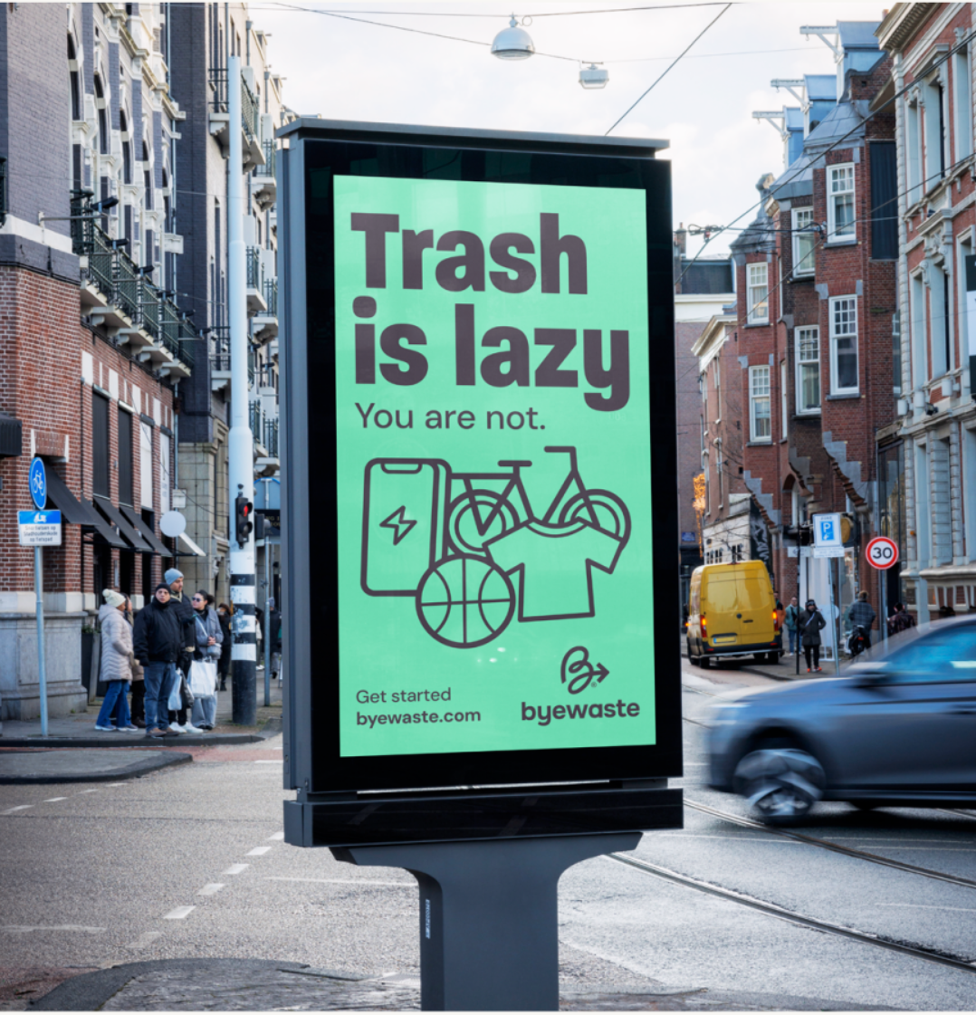 Byewaste outdoor advertising campaign billboard